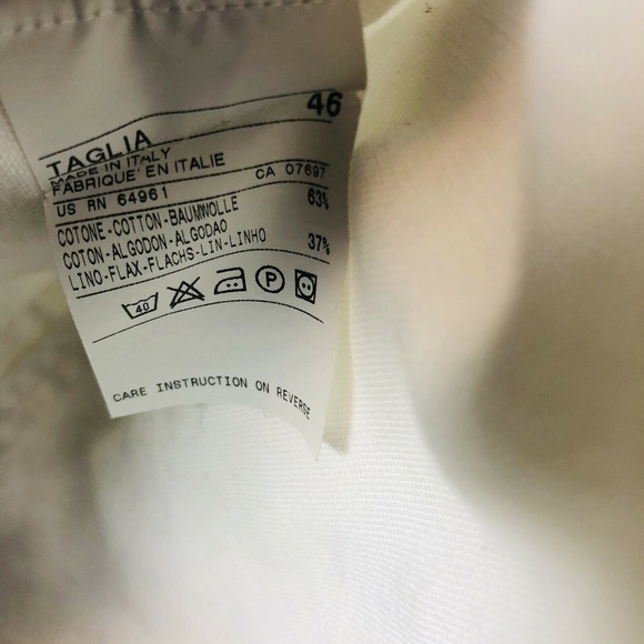 Sisley Blazer Jacket Cotton Flax Linen Blend - Picture 8 of 8